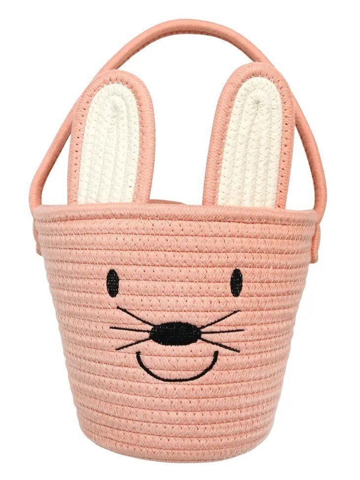 Bunny Rope Basket - Pink