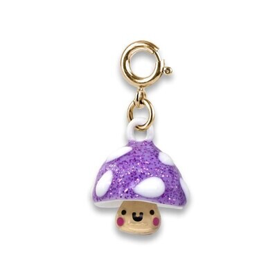 Gold Glitter Mushroom Charm