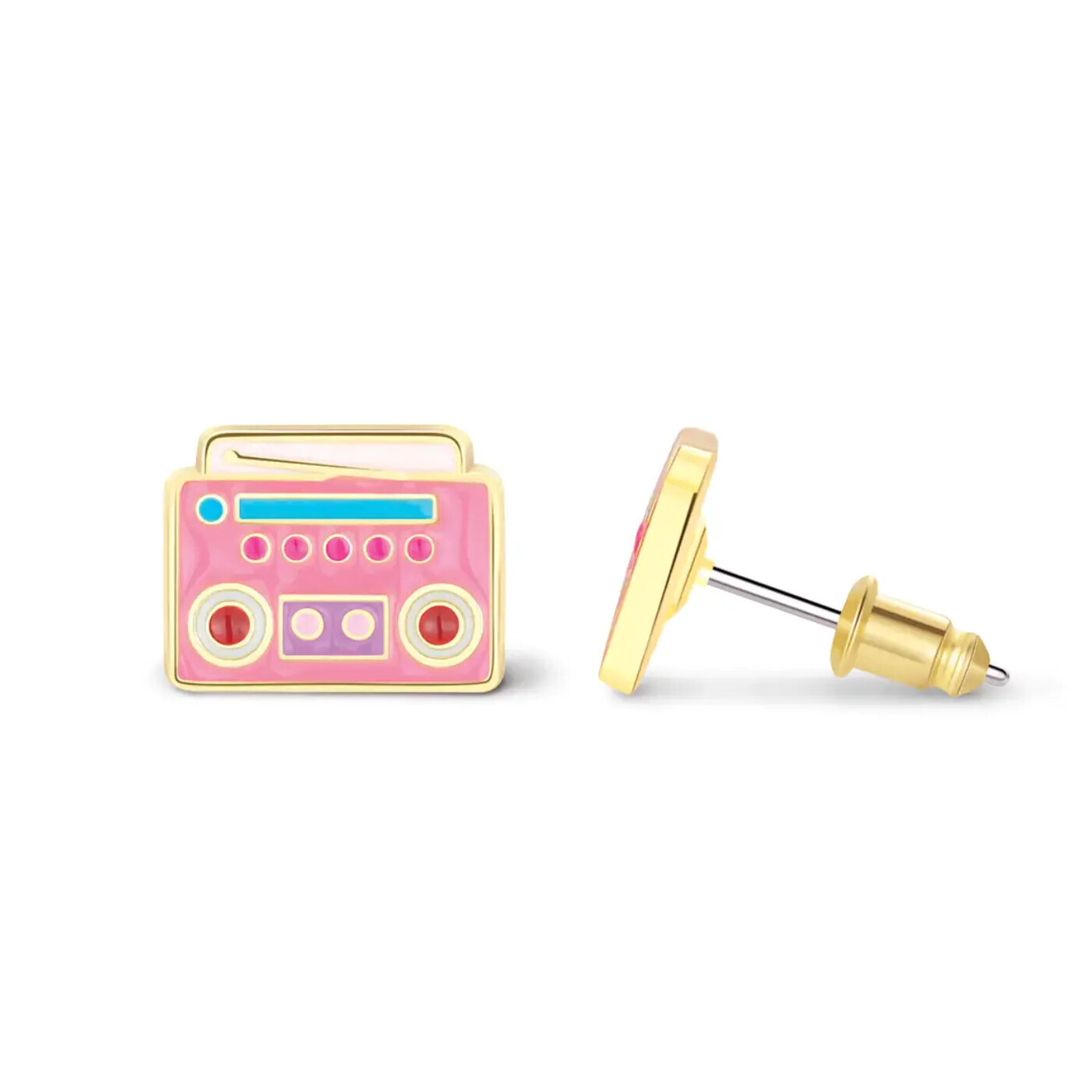 Boom Box Beats Cutie Stud Earrings