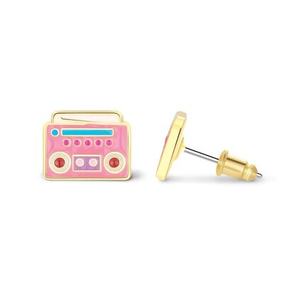 Boom Box Beats Cutie Stud Earrings