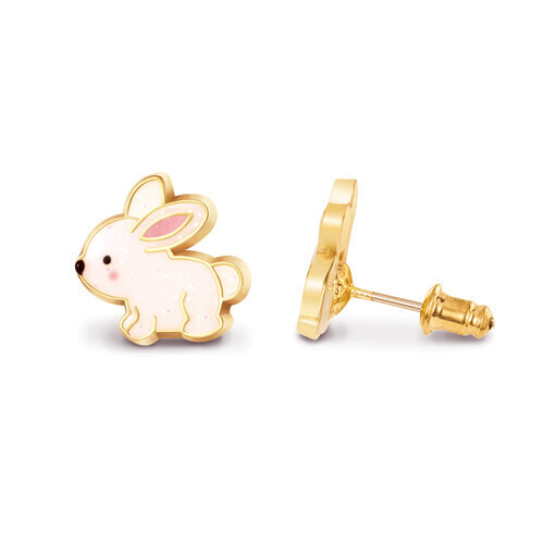 Glitter Rabbit Cutie Stud Earrings