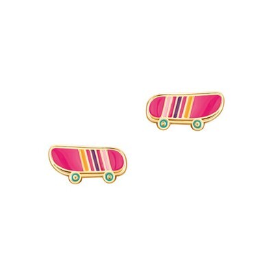 Sassy Skateboard Cutie Stud Earrings