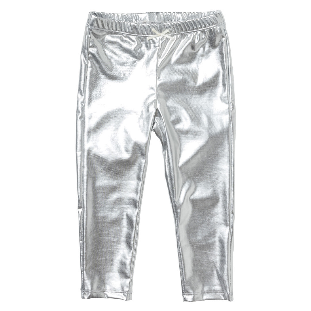 Lame Legging Silver, Size: 4