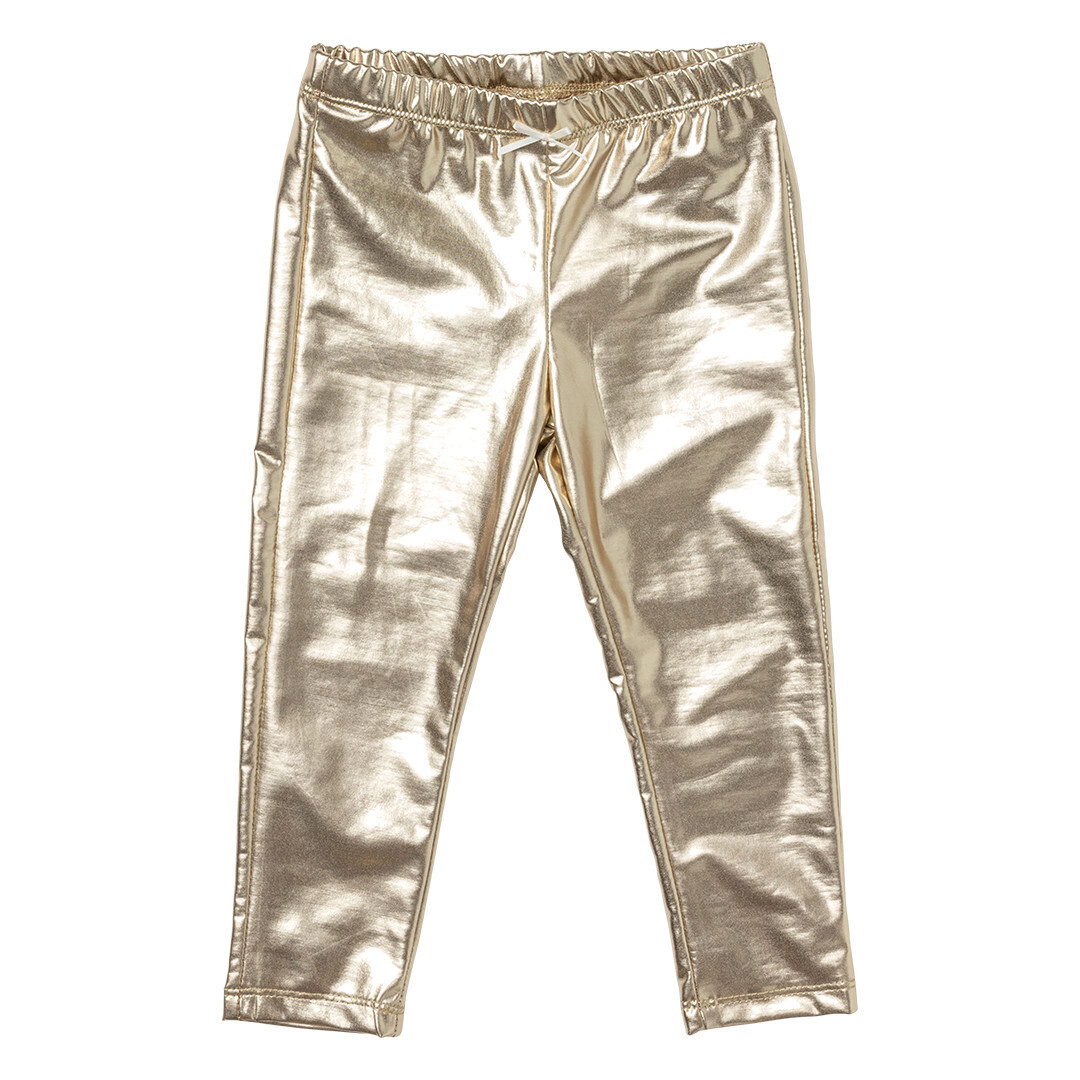 Lame Legging Light Gold, Size: 12