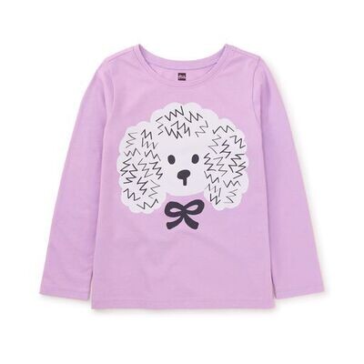 Poodle & Bow Graphic Tee Lilac