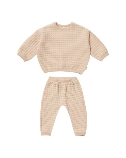 Quilted Sweater and Pant Set Shell