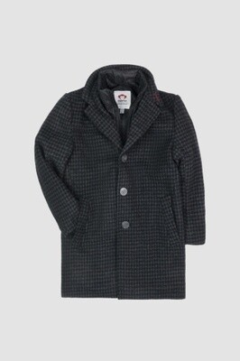 City Overcoat Charcoal Houndstooth, Size: 5