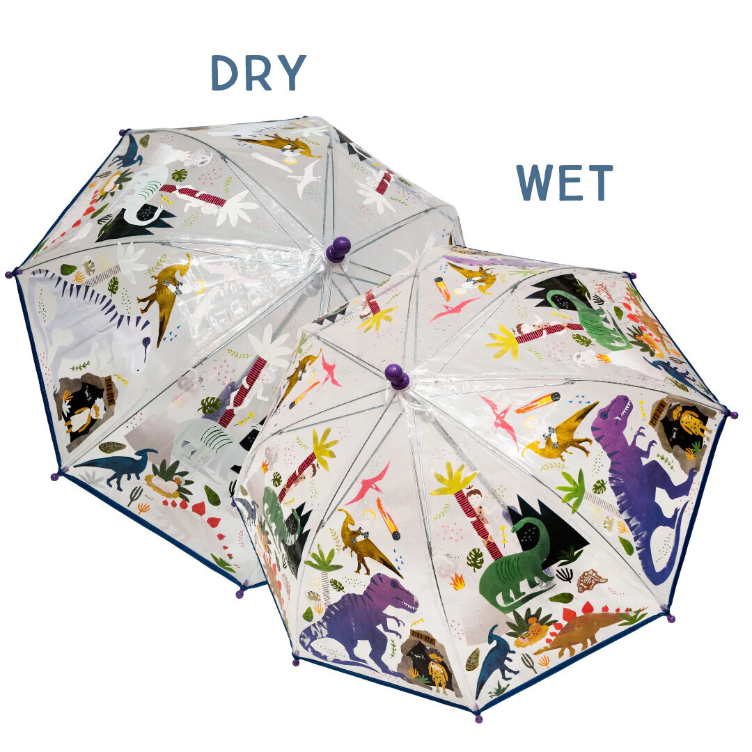 Color Change Transparent Umbrella  Dino