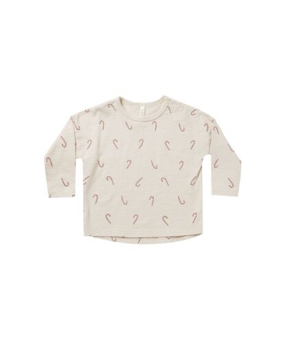 Long Sleeve Tee Candy Cane, Size: 3-6M