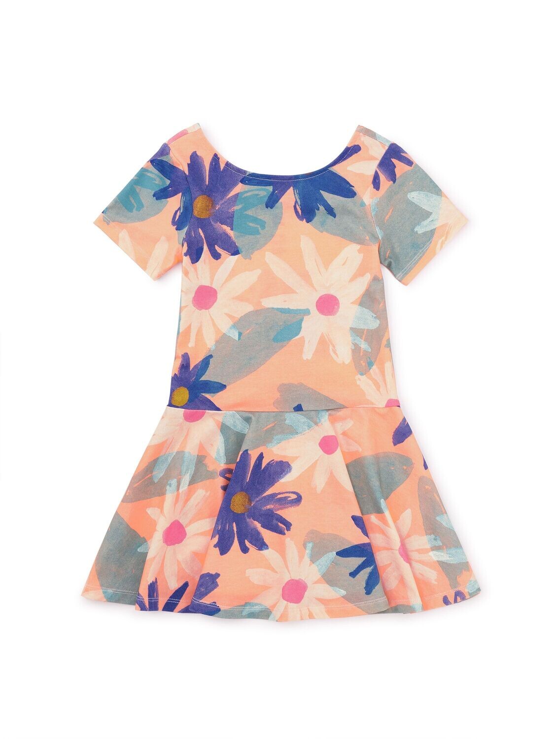 Short Sleeve Skater Dress Sunflowers