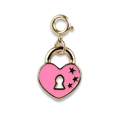 Gold Heart Lock Charm