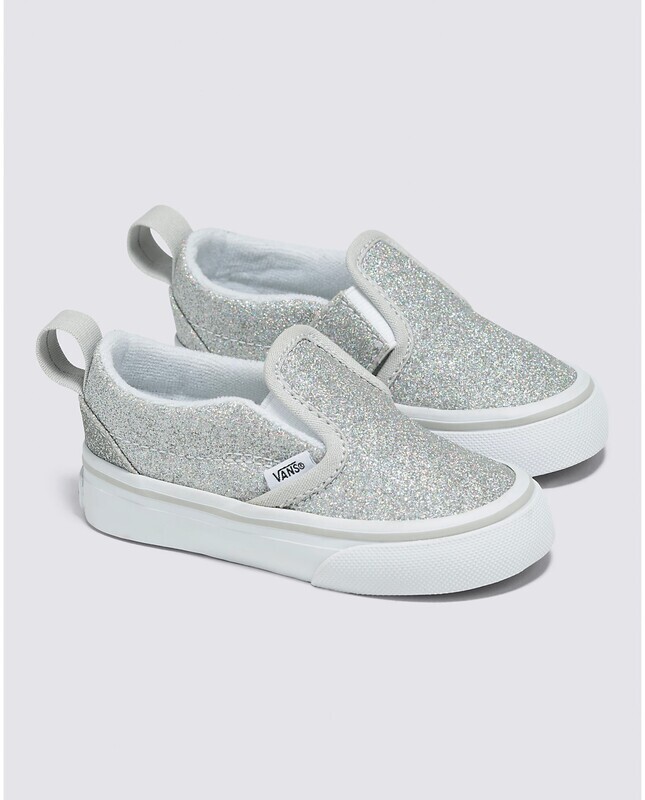 Slip-On V Glitter Silver