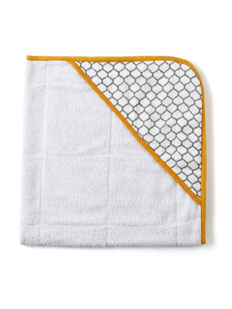 Block-Printed Cotton Hooded Towel - Erawan