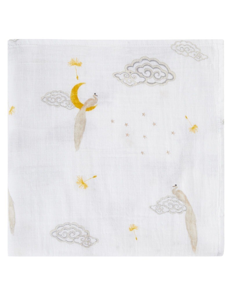 Organic Muslin Swaddle - Enchanted Peacock