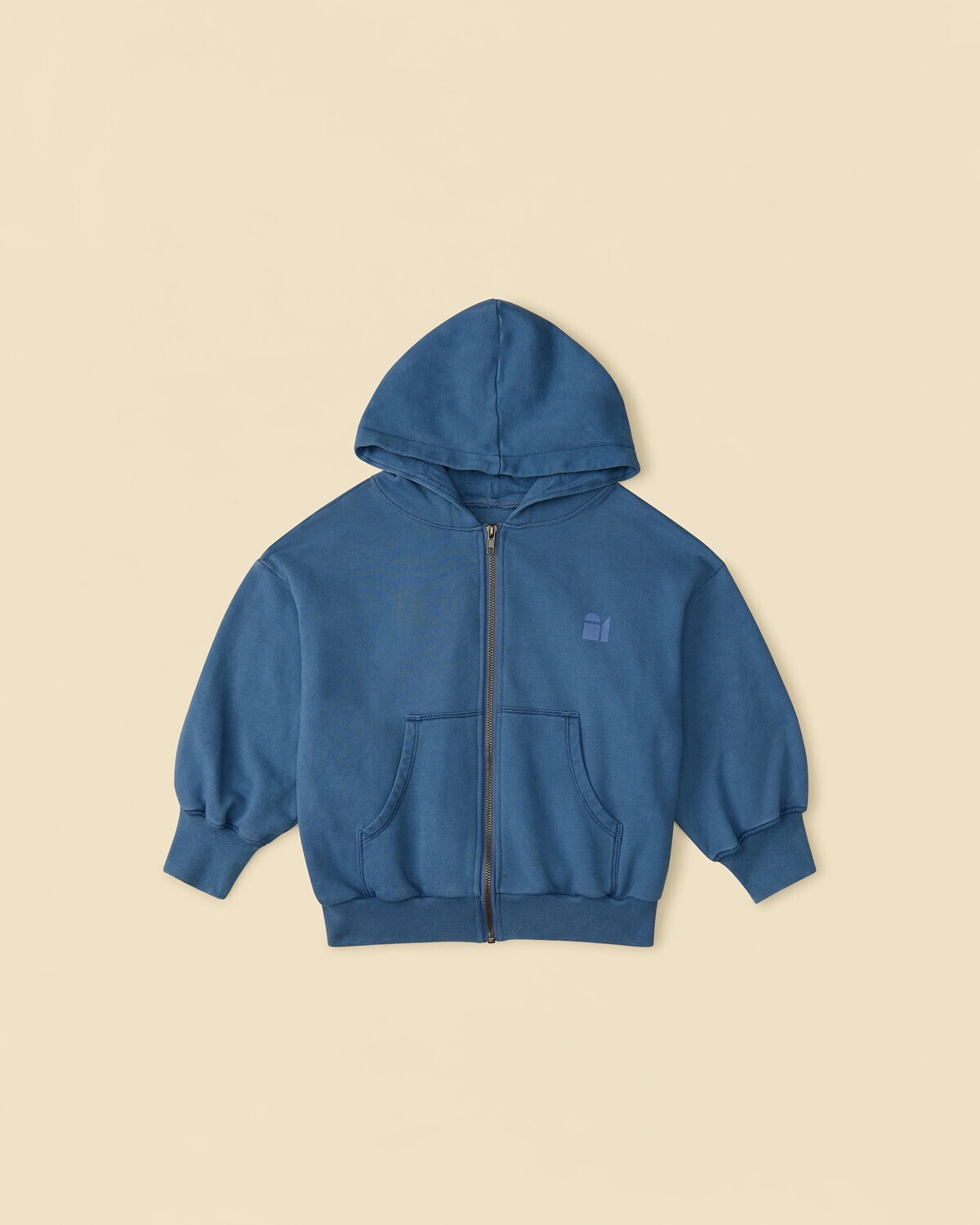 Natural Dye Everyday Zip Up Hoodie Indigo