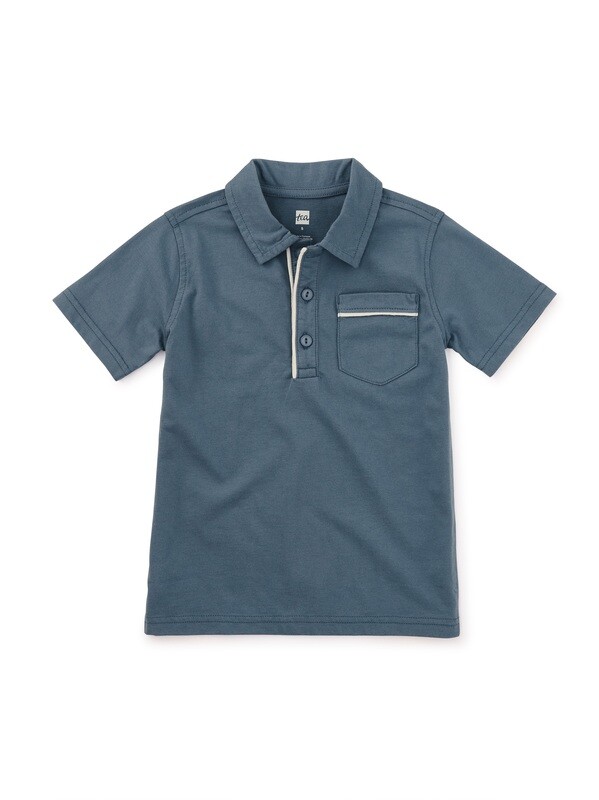 Piped Polo Cornflower