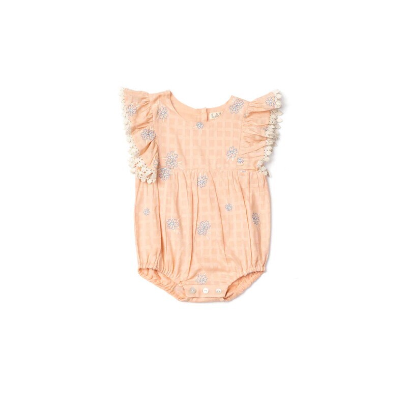 Flora Romper Fallen Flower Embroidery