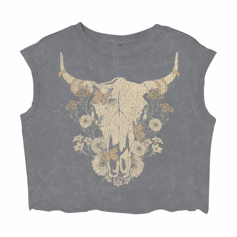 Super Bloom Boxy Muscle Tee Black