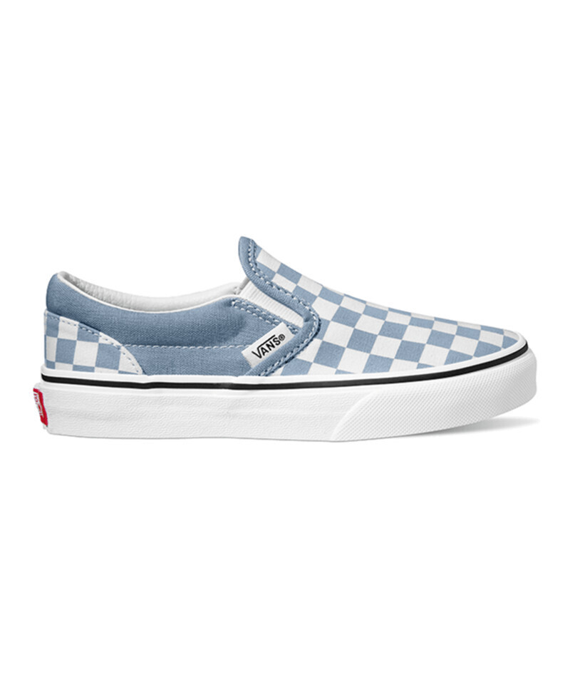 Classic Slip-On Color Theory Checkers Dusty Blue