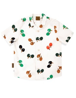 Ping Pong Print Collared Shirt 