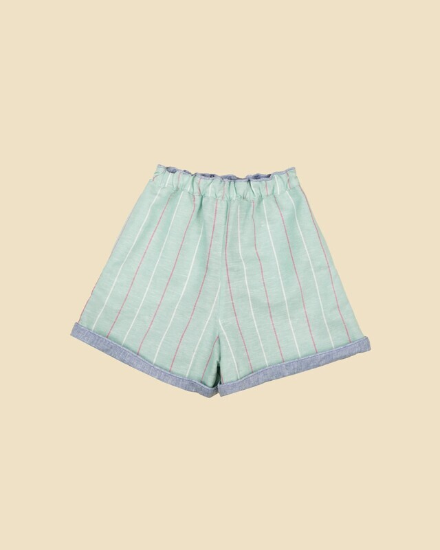 Summer Short Aqua Stripe