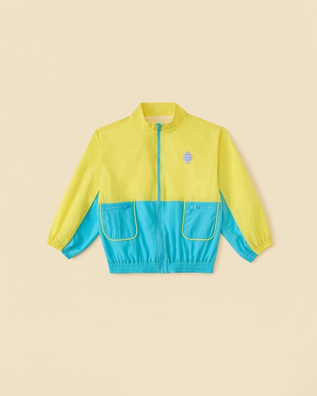 Retro Colorblock Windbreaker 