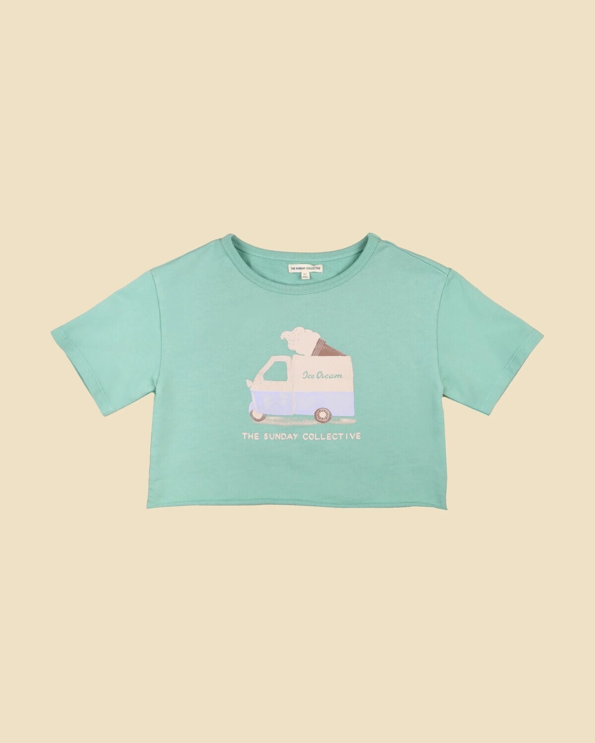 Cropped Skater Tee River Green