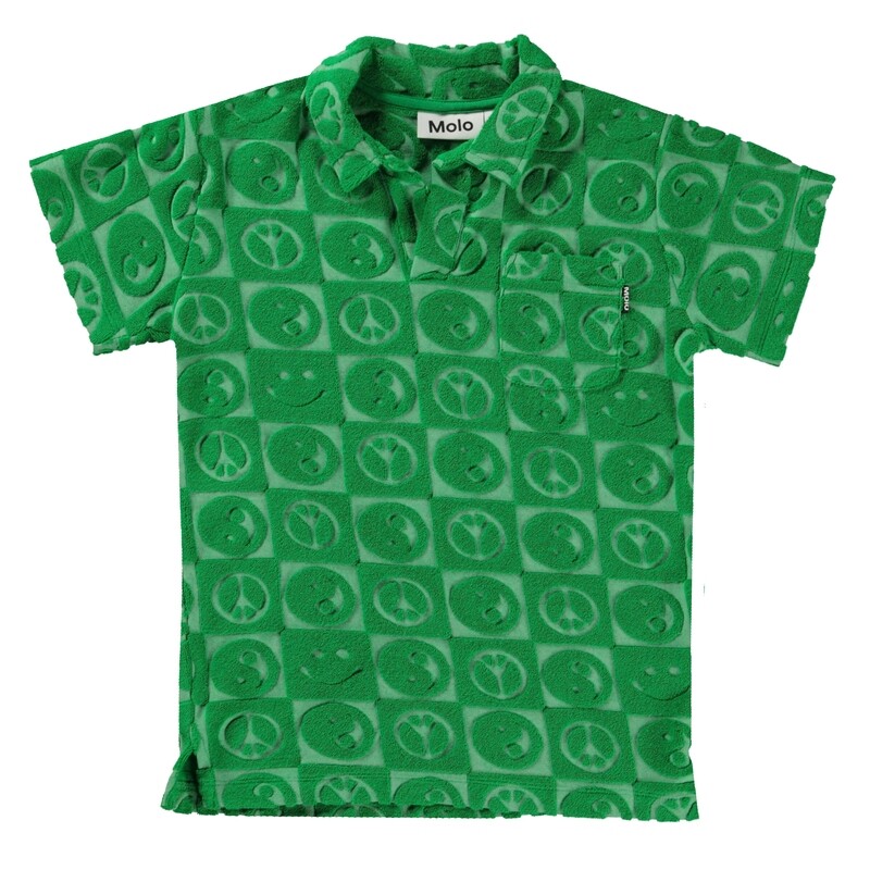  Randel Short Sleeve Collared Tee Bright Green