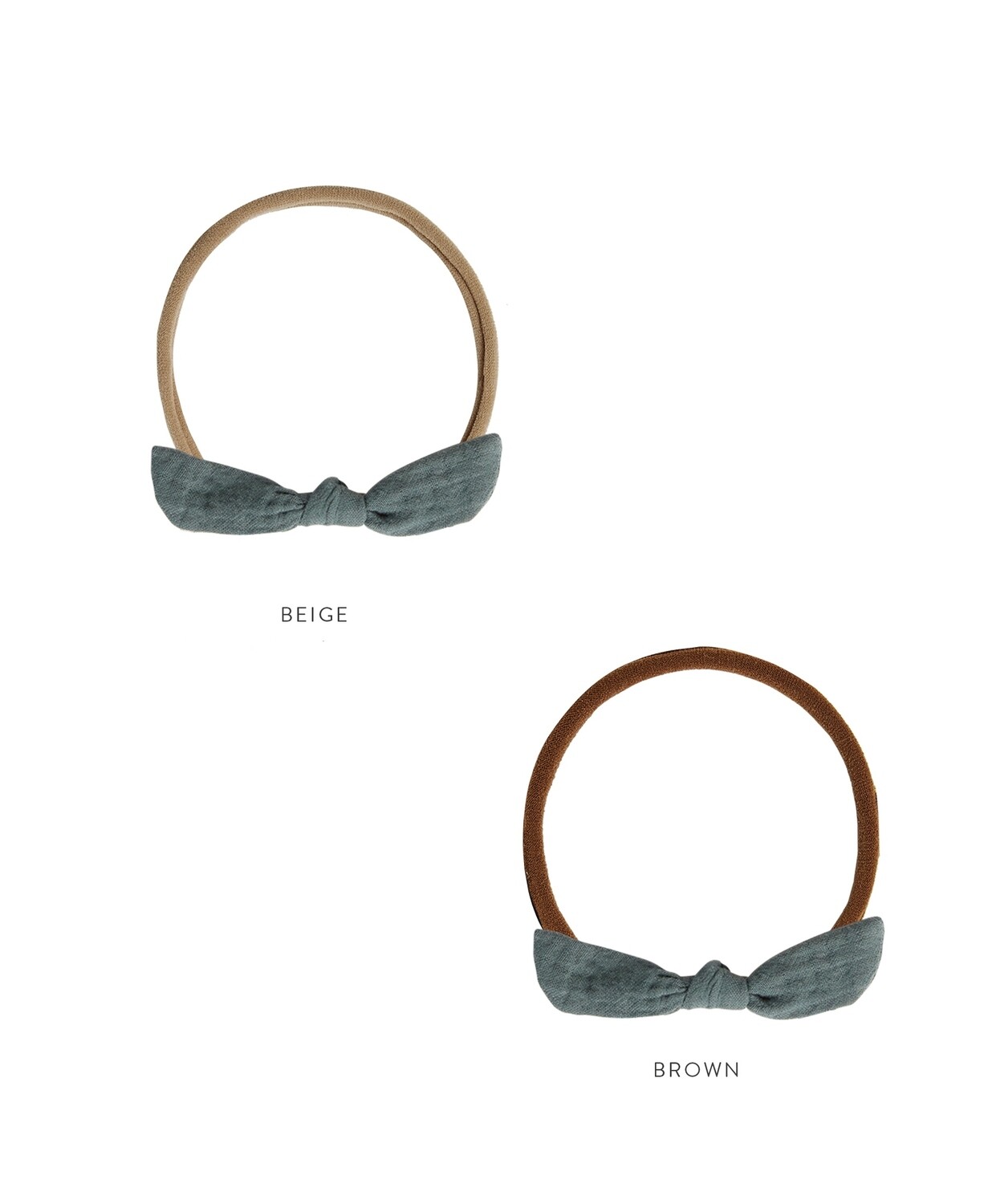 Little Knot Baby Headband One Size Indigo/Beige