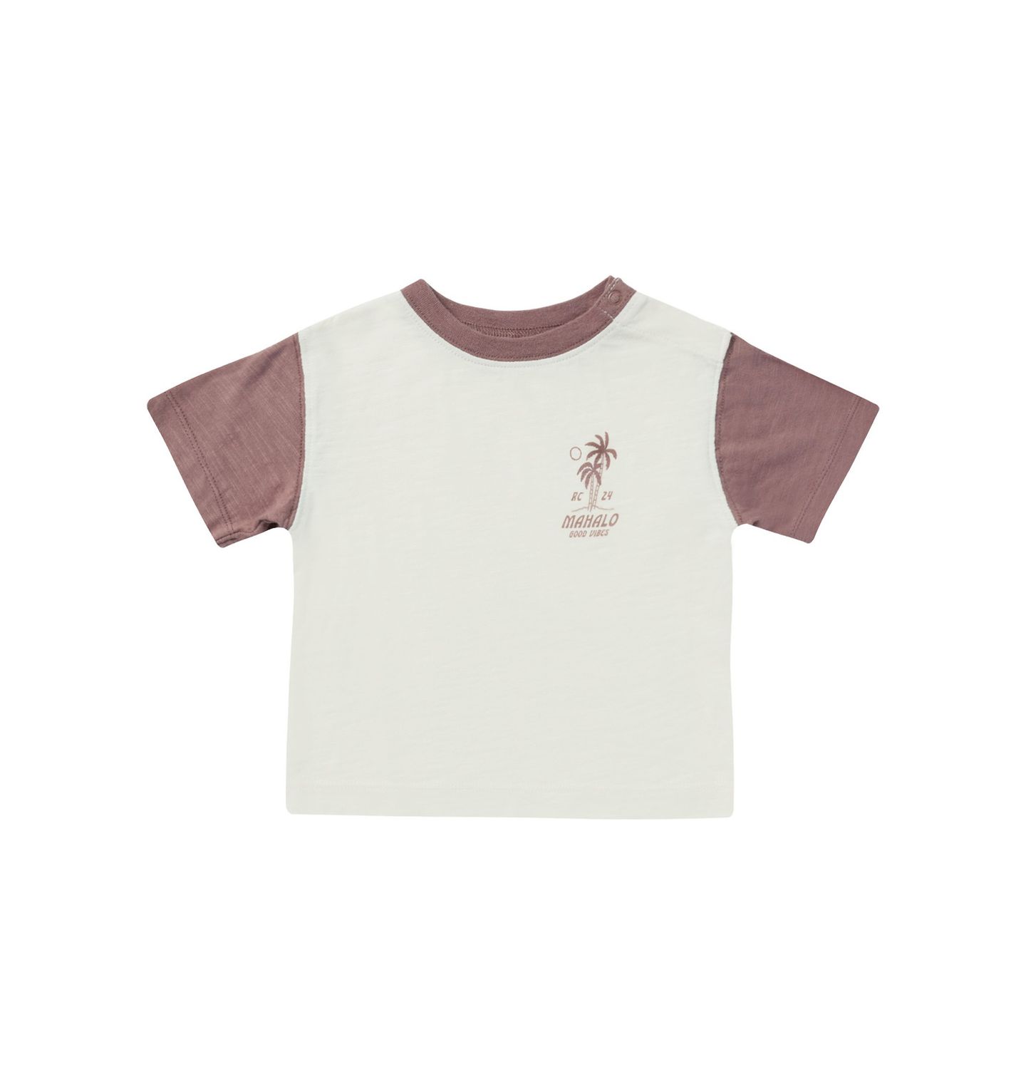 Contrast SS Baby Tee Mahalo 