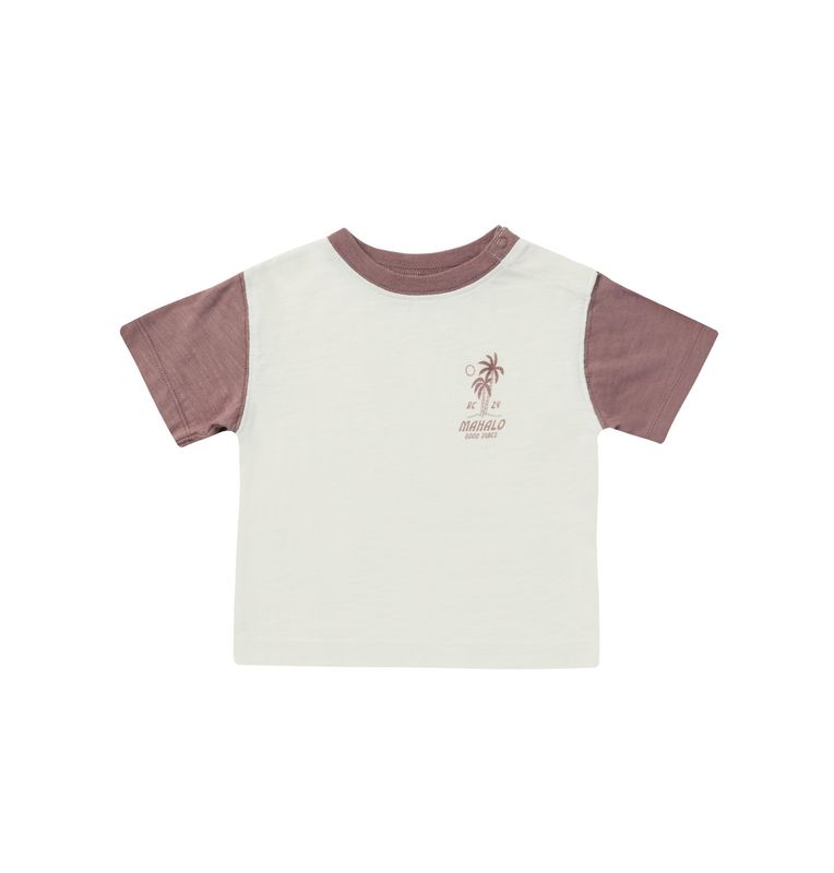 Contrast SS Baby Tee Mahalo 