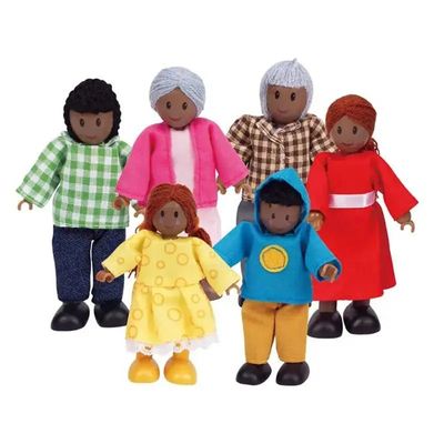 Happy Family Dollhouse Set African American