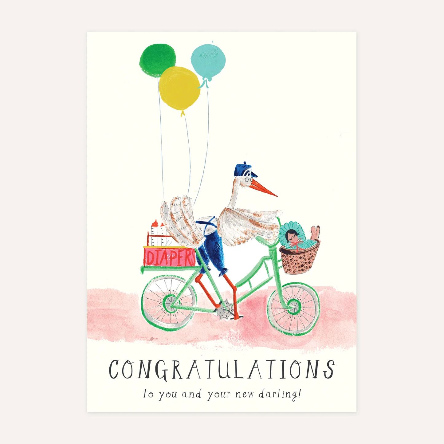 A Very Chic Stork Card