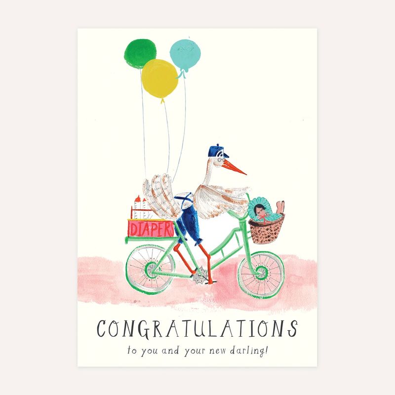 A Very Chic Stork Card