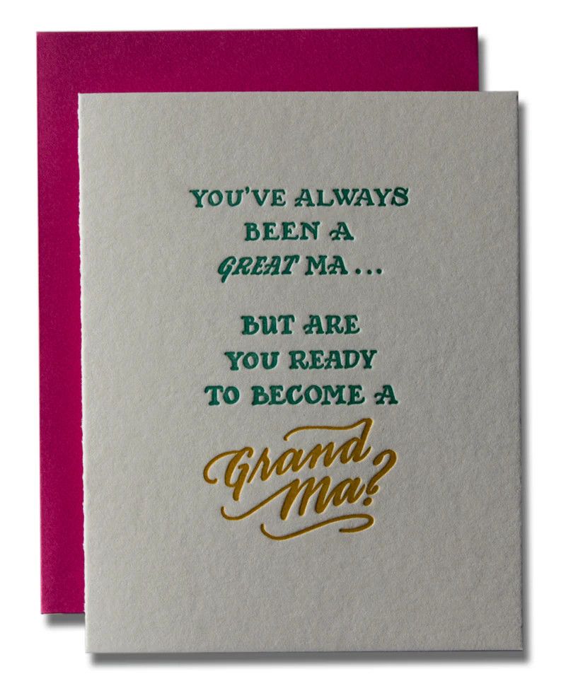 Great Ma Grand Ma Baby Card