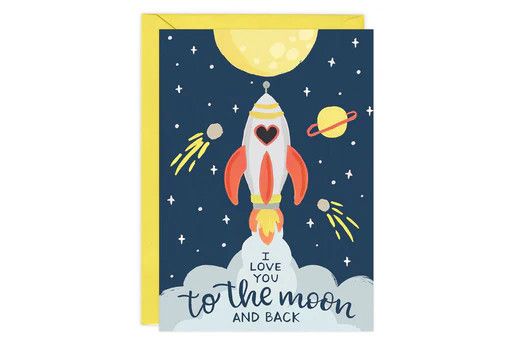I Love You To the Moon Card