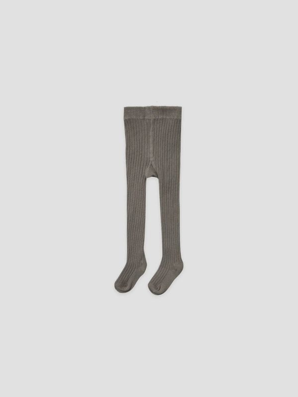 Ribbed Tights Charcoal