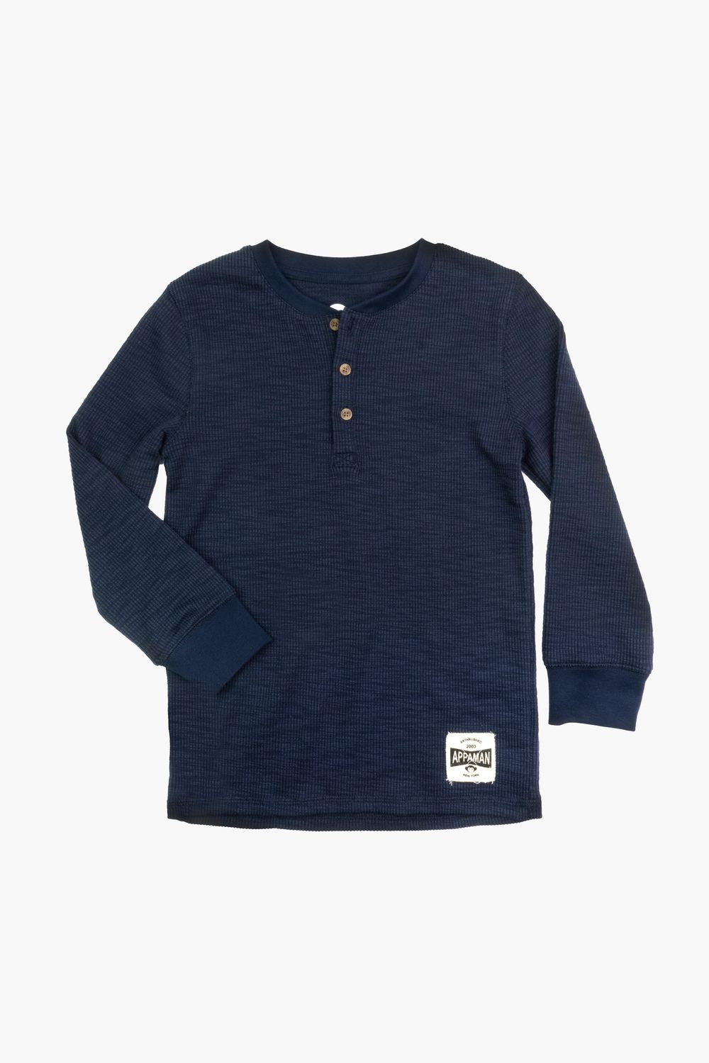 Craftsman Thermal Henley Indigo