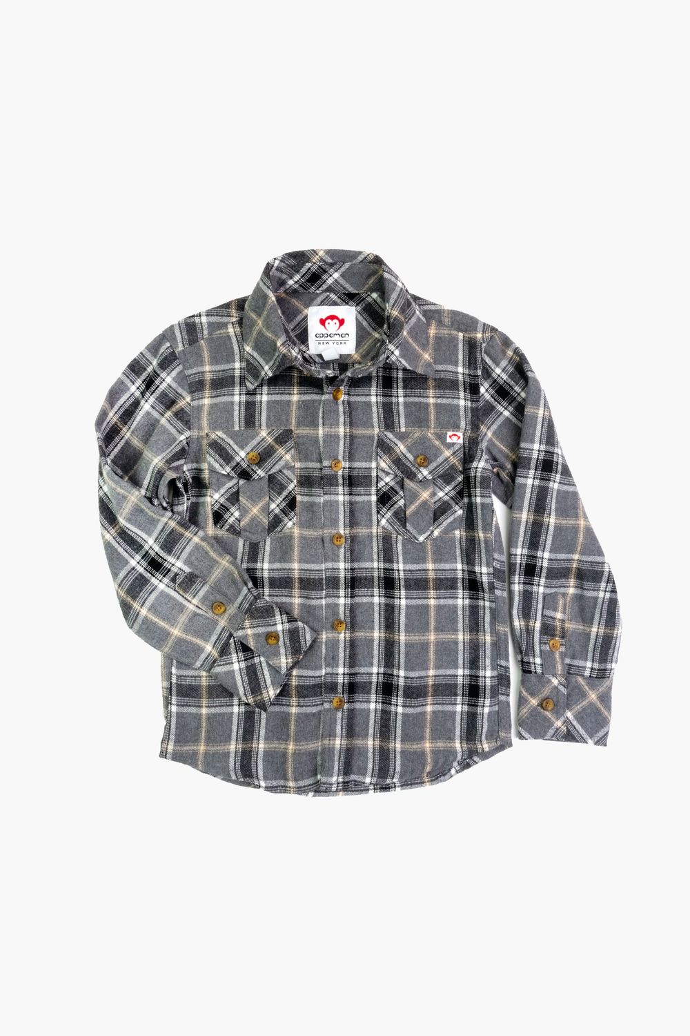 Flannel Shirt Greige Plaid