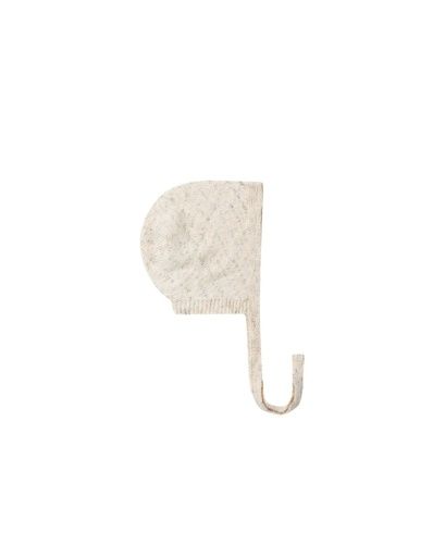 Speckled Knit Bonnet Natural, Size: 6-12M