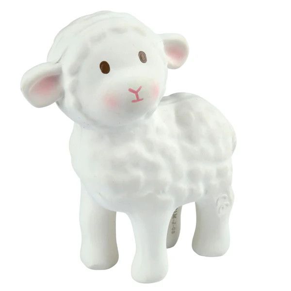 Bahbah the Lamb Organic Natural Rubber Teether, Rattle &amp; Bath Toy