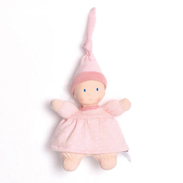 Precious Baby Doll with Rubber Head Pink Polka Dot