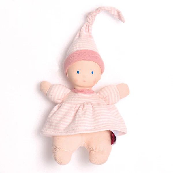 Precious Baby Doll with Rubber Head Pink Stripe