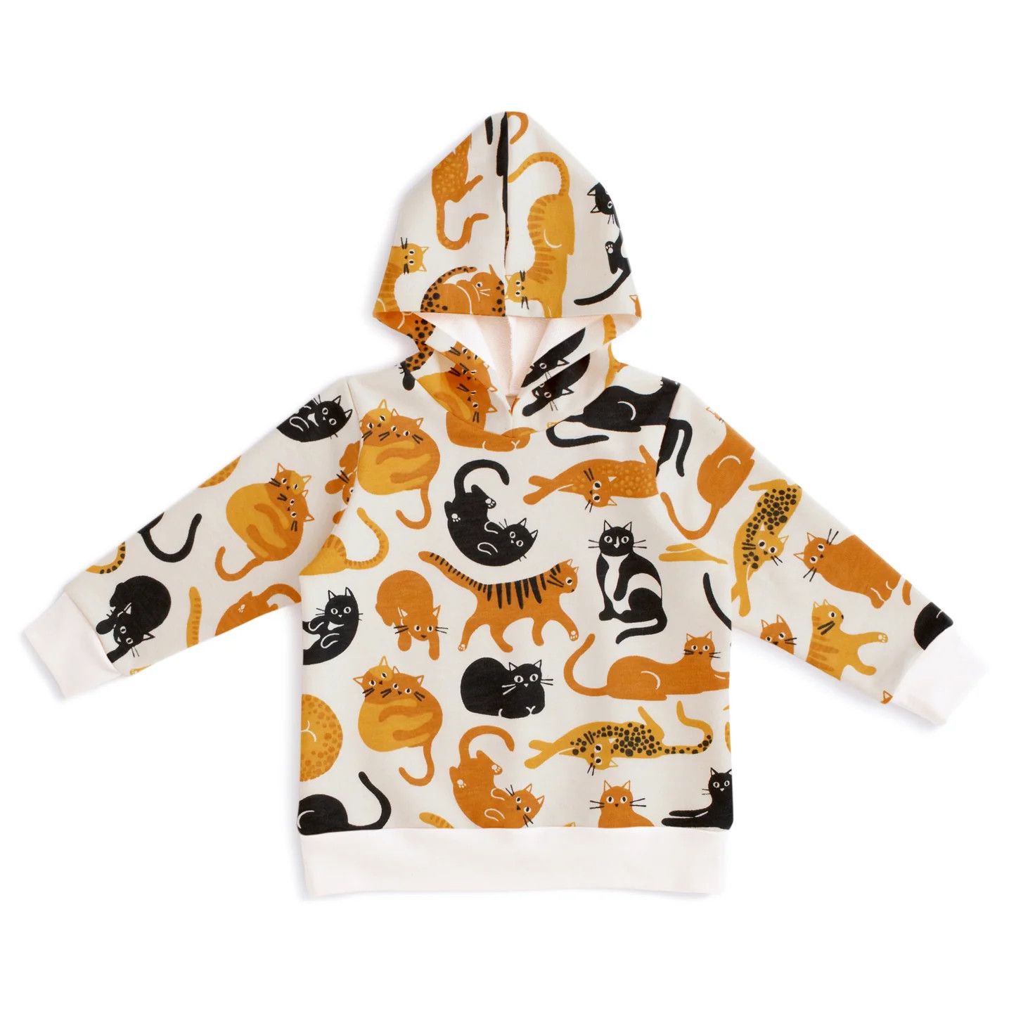 Hoodie Cat Friends Gold &amp; Yellow