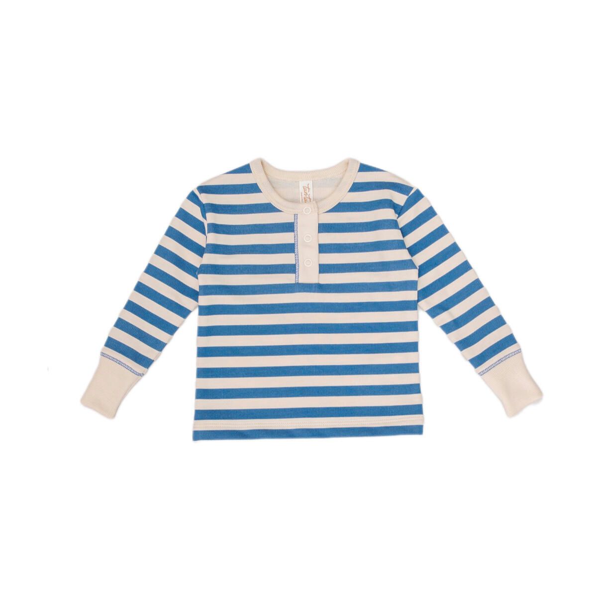 Henley Top Federal Blue Stripes