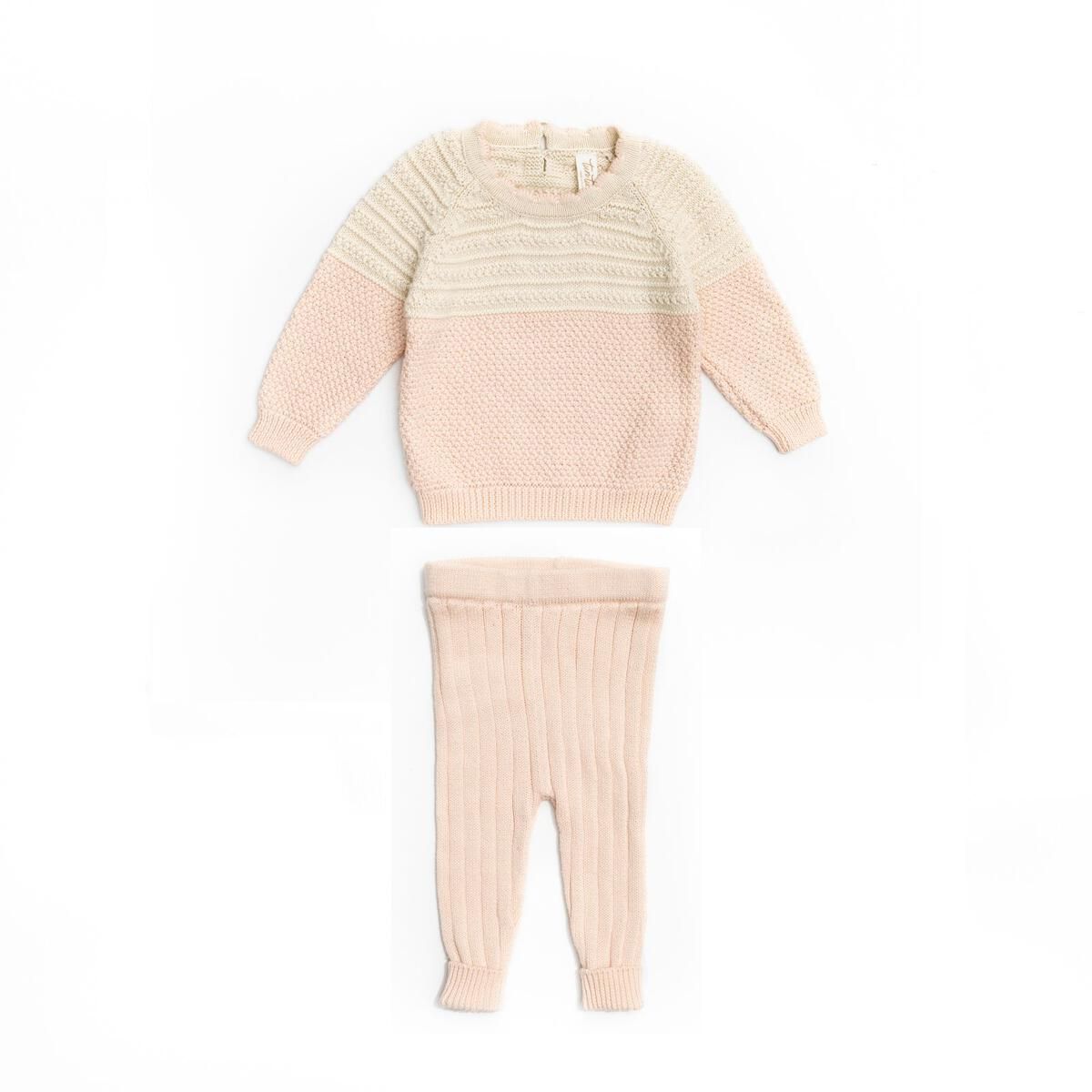 Charlotte Set Natural/Baby Pink