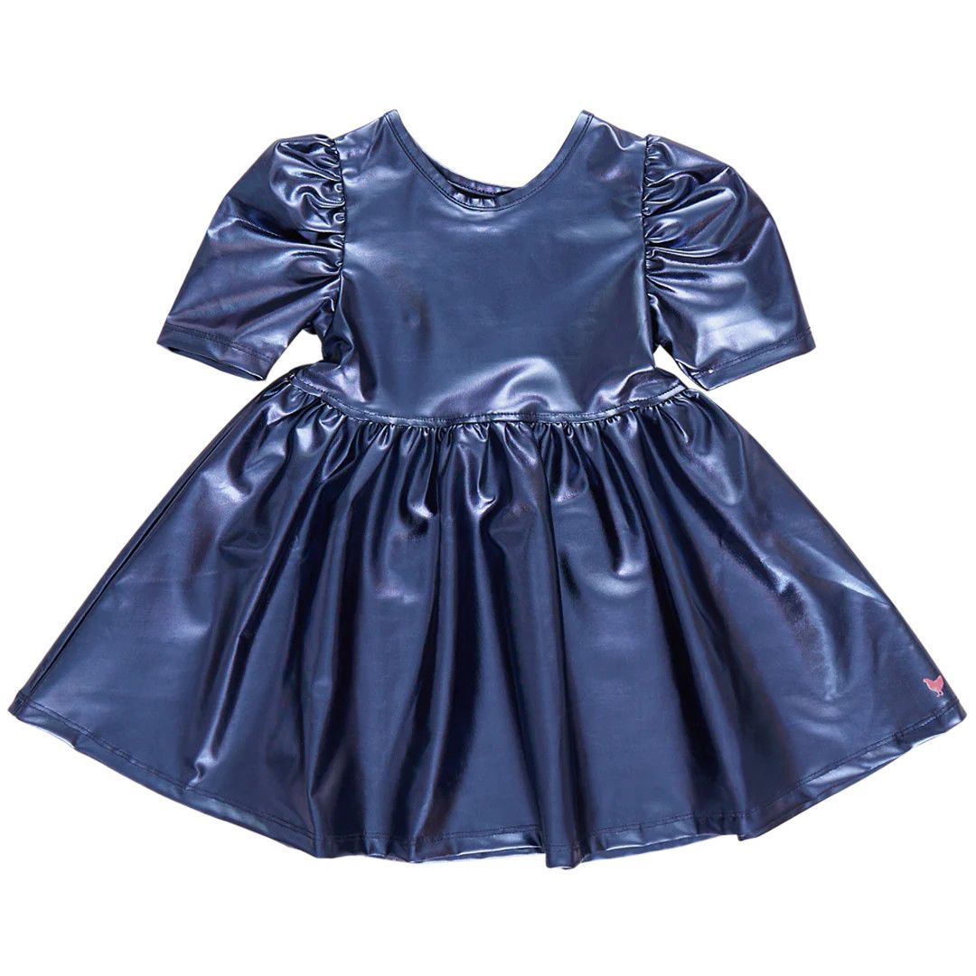 Laurie Dress Navy Lame