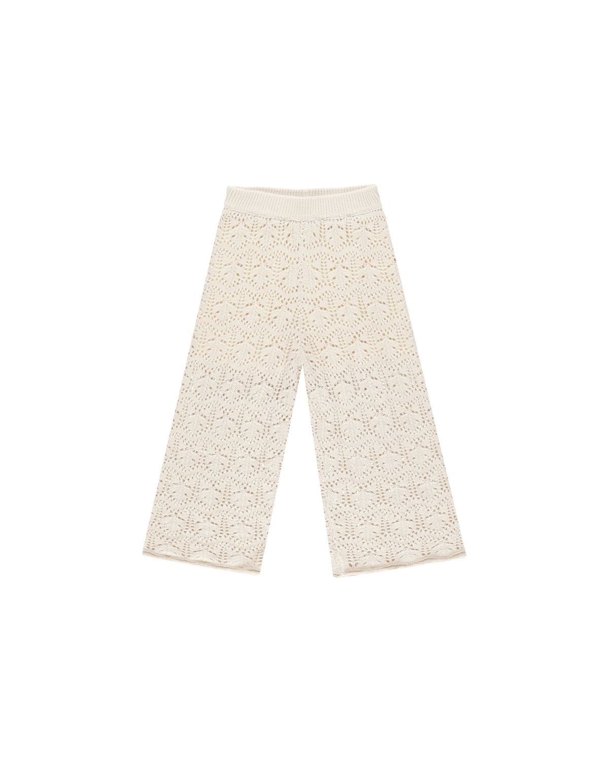 Crochet Knit Pant Natural