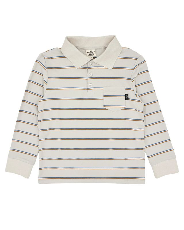Nash Long Sleeve Polo Stone