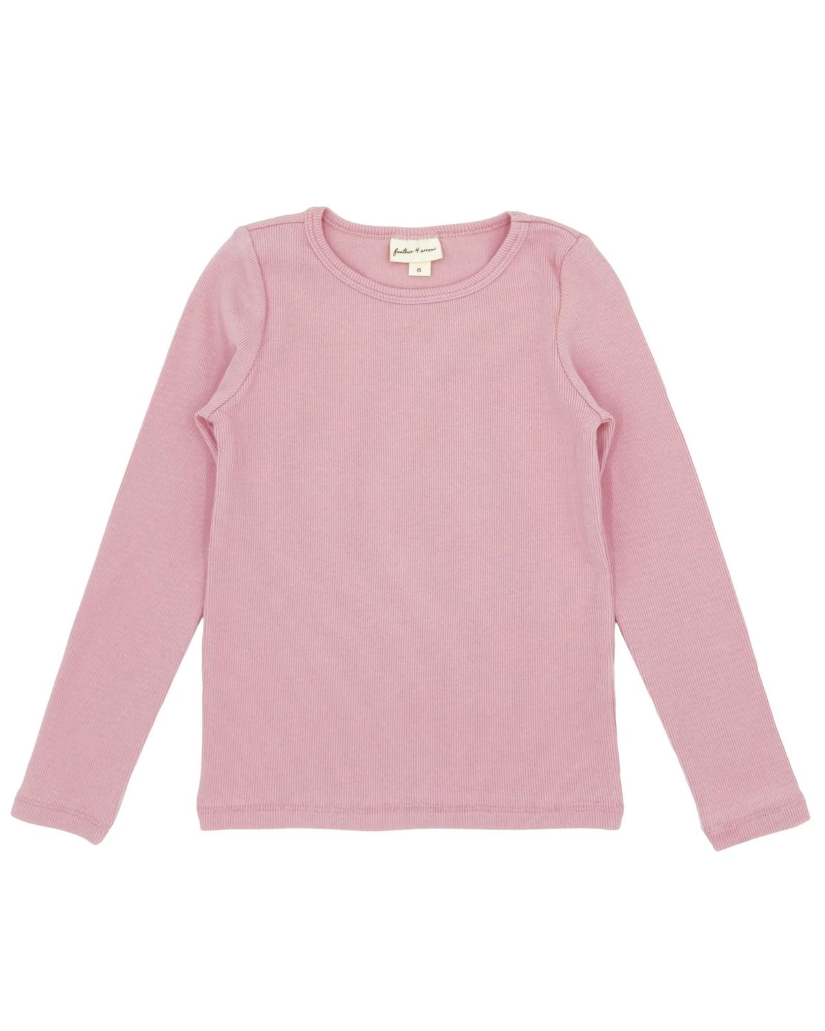 Brooklyn Long Sleeve Rib Top Rose